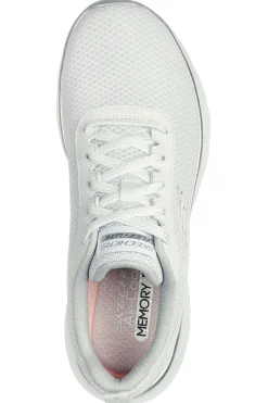 Sneakers bianche con dettagli argento Flex Appeal 5.0-SKECHERS Outlet