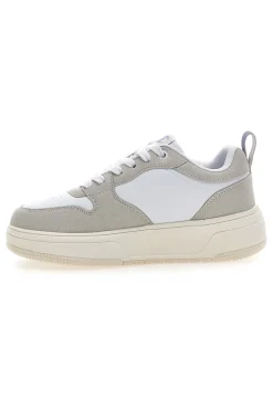 Sneakers bianche con dettagli grigi e lilla Rd18 Lite Low-CHAMPION