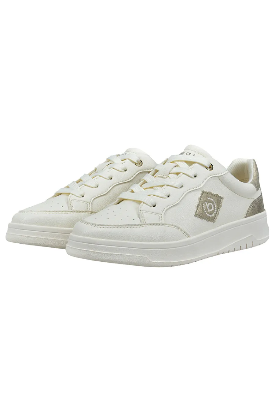 Sneakers Bianche con dettagli oro 435AQG1950502190-BAGATT Discount