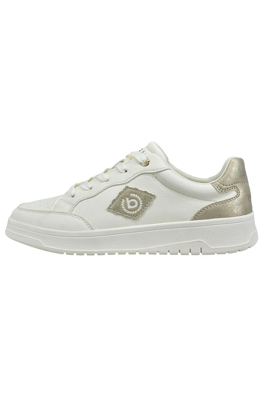 Sneakers Bianche con dettagli oro 435AQG1950502190-BAGATT Discount