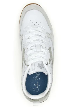 Sneakers bianche con dettagli metallizzati FROST LTH-METAL-COTTON BELT Best