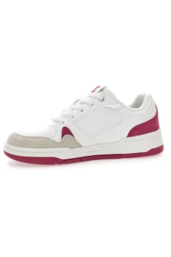 Sneakers bianche con dettagli fucsia e punta scamosciata RD18 Heritage Flap Low G GS-CHAMPION Outlet