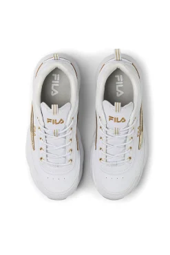 Sneakers bianche con dettagli oro e suola chunky FFW0586-FILA Clearance