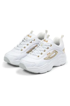 Sneakers bianche con dettagli oro e suola chunky FFW0586-FILA Clearance
