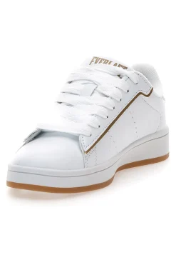 Sneakers bianche con dettagli oro EV-087P-EVERLAST Sale