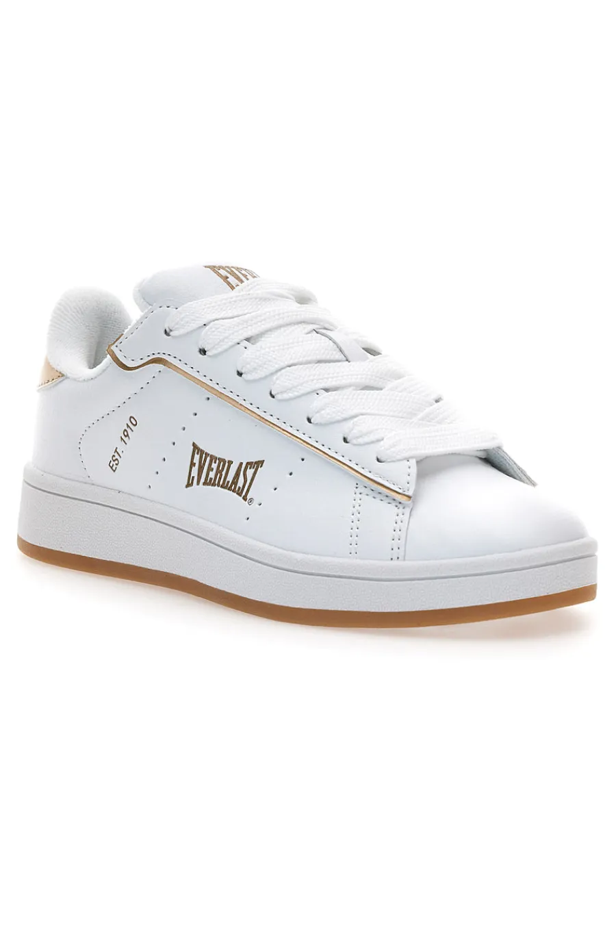 Sneakers bianche con dettagli oro EV-087P-EVERLAST Sale