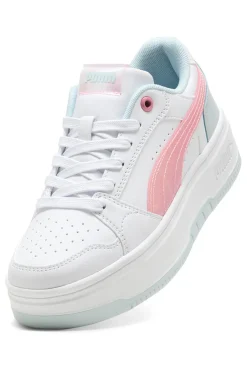 Sneakers bianche con dettagli rosa e azzurri platform Rebound Femme Space Belle Jr-PUMA New