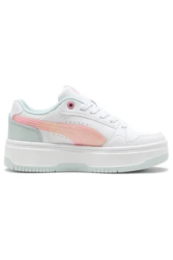 Sneakers bianche con dettagli rosa e azzurri platform Rebound Femme Space Belle Jr-PUMA New