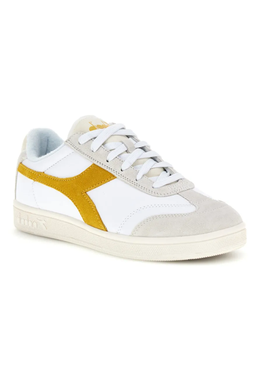 Sneakers Bianche con inserto giallo Diadora Kick Sl