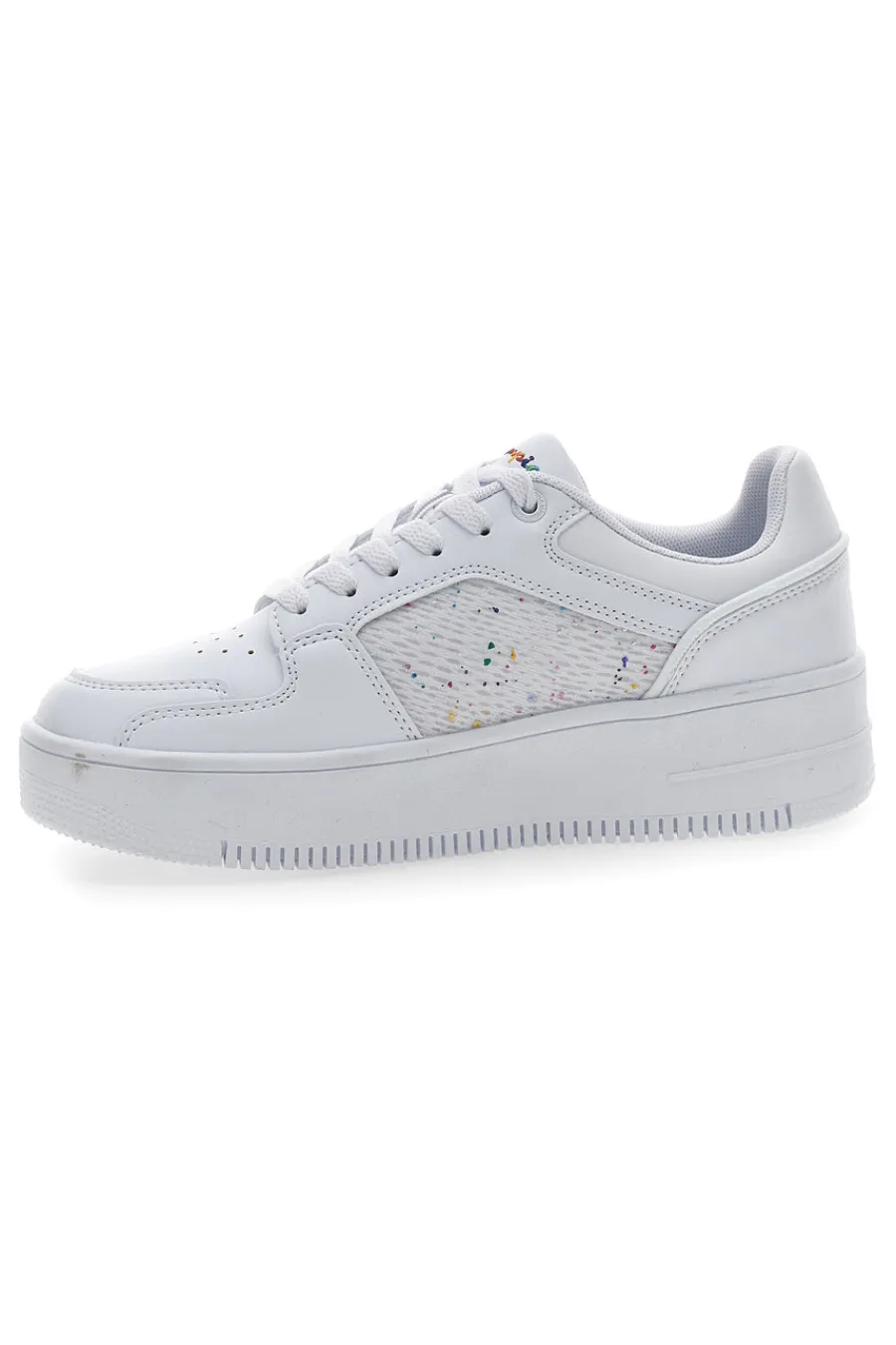 Sneakers Bianche con Lacci Rebound Platform Abstract Low-CHAMPION Discount