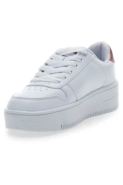 Sneakers Bianche con Lacci Rebound Platform Glitz-CHAMPION