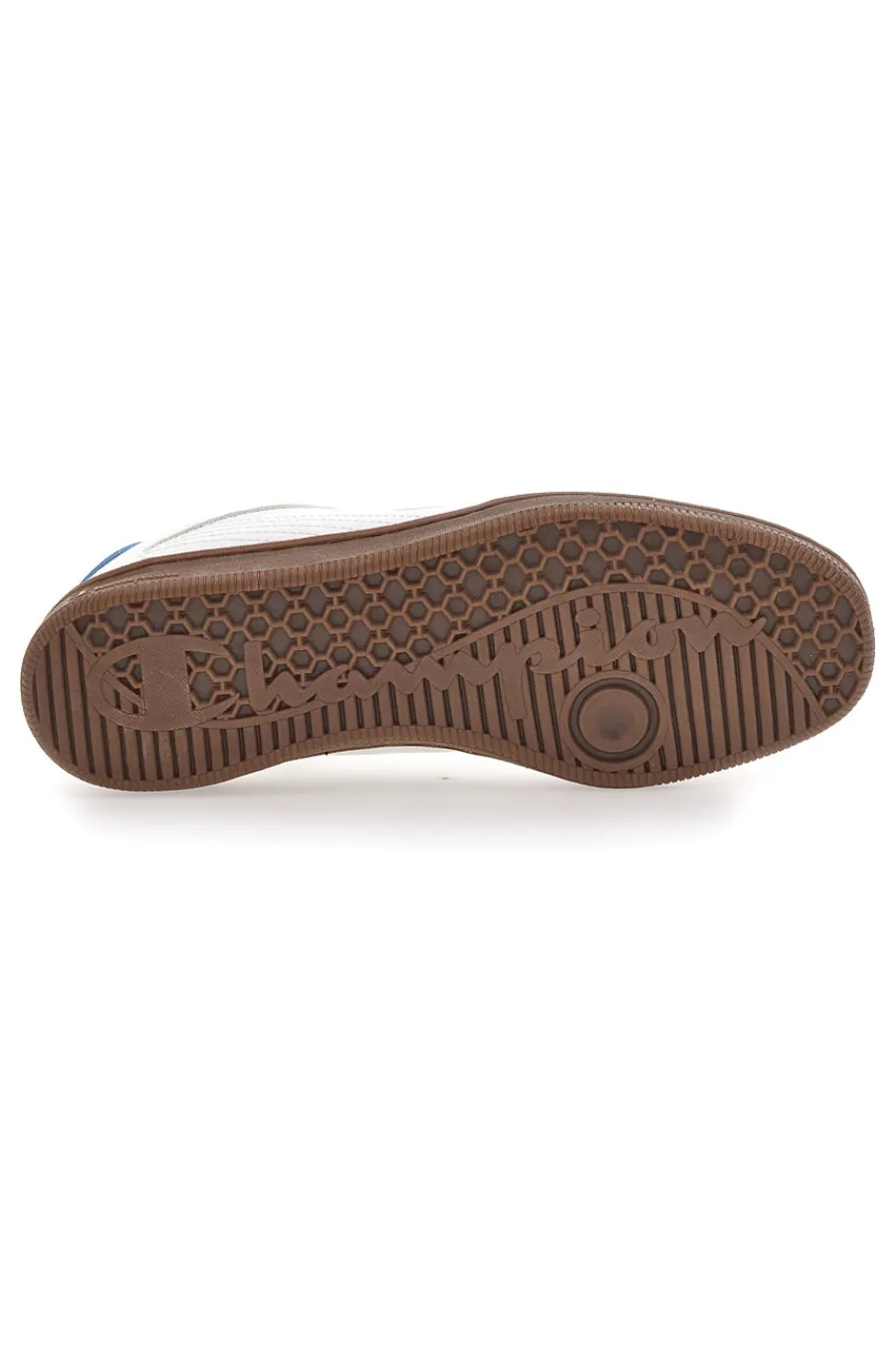 Sneakers Bianche con Logo Azzurro e Suola in Gomma PRESTIGE MIX MATERIAL-CHAMPION Online