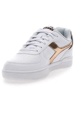 Sneakers Bianche con logo dorato RAPTOR LOW CRYSTAL WN-DIADORA Online