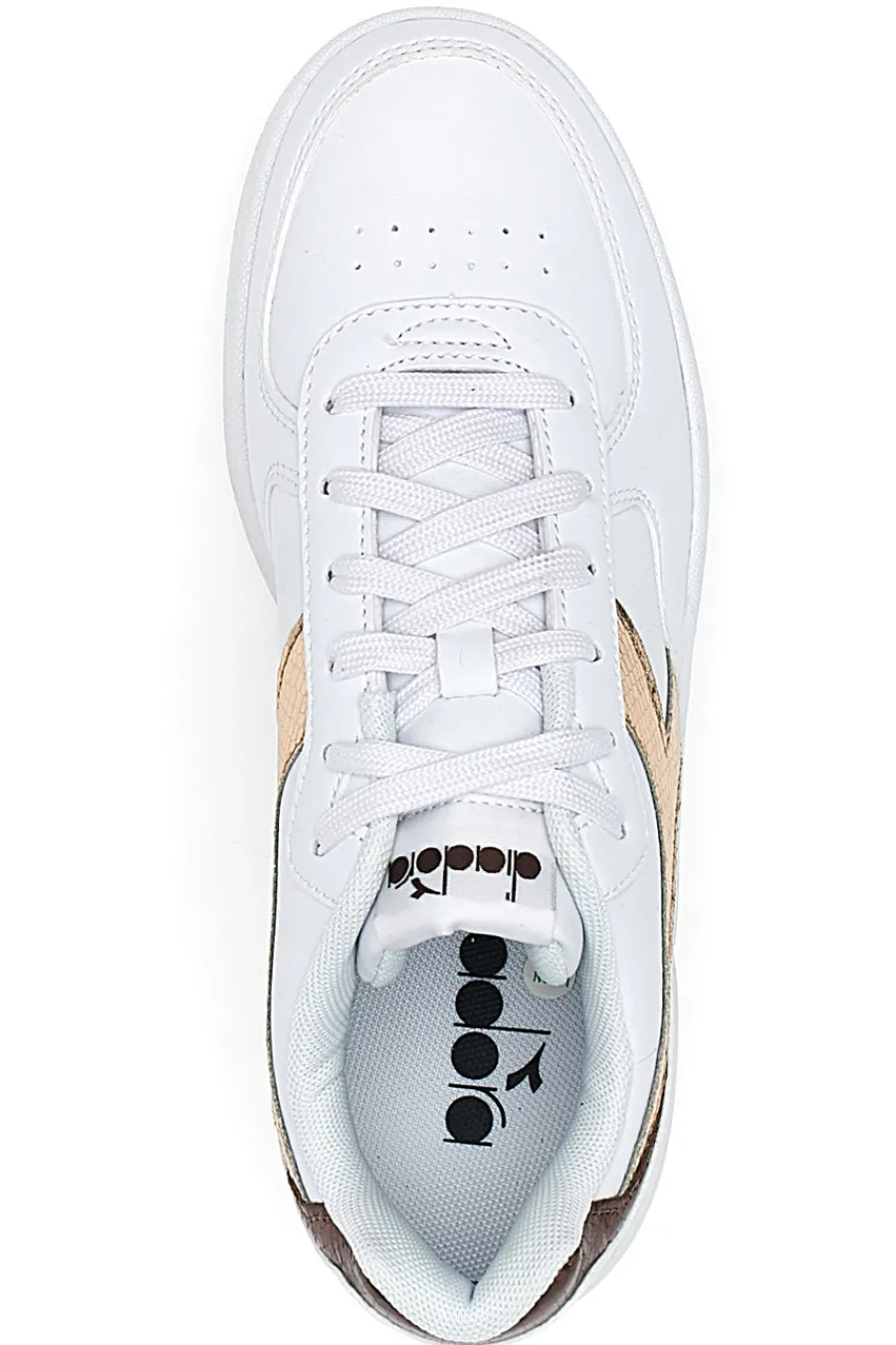 Sneakers Bianche con logo dorato RAPTOR LOW CRYSTAL WN-DIADORA Online