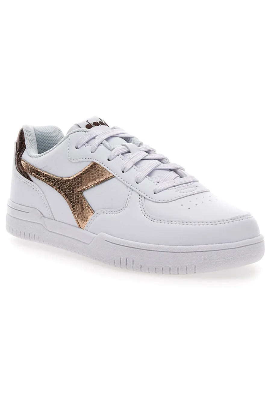 Sneakers Bianche con logo dorato RAPTOR LOW CRYSTAL WN-DIADORA Online