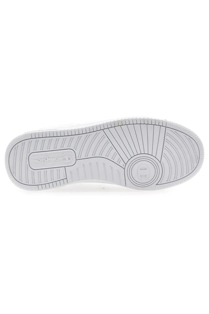 Sneakers Bianche con Logo Laterale Argento CHAMPION RD18 LOW G GS
