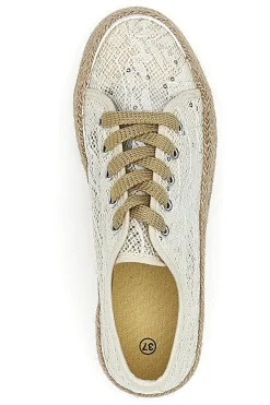 Sneakers bianche con paillettes e suola corda E128-ENERGY Best