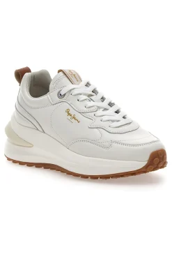 Sneakers Bianche con Platform e Tomaia in Pelle WINSLOW ACTION M-PEPE JEANS Hot