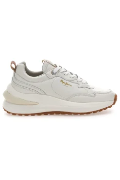 Sneakers Bianche con Platform e Tomaia in Pelle WINSLOW ACTION M-PEPE JEANS Hot