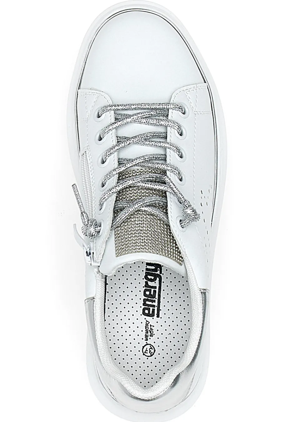 Sneakers bianche con strass E86-ENERGY Best