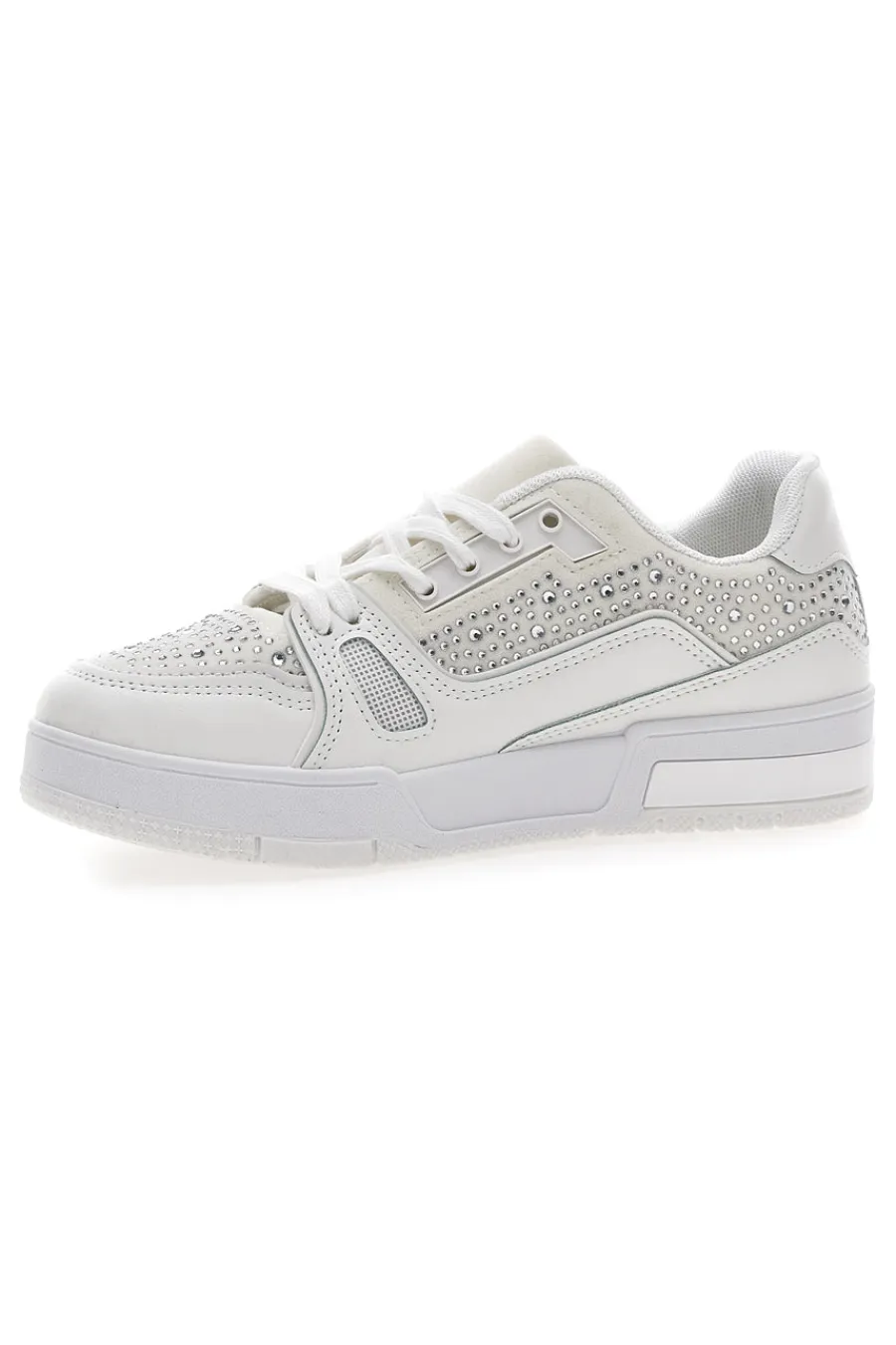 Sneakers Bianche con Strass Me & Me 820-ME u0026 ME Outlet