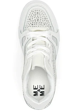 Sneakers Bianche con Strass Me & Me 820-ME u0026 ME Outlet