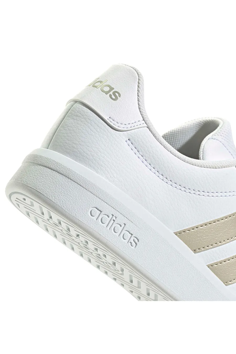 Sneakers bianche con strisce dorate in pelle sintetica riciclata Grand Court Base 3.0-ADIDAS Discount