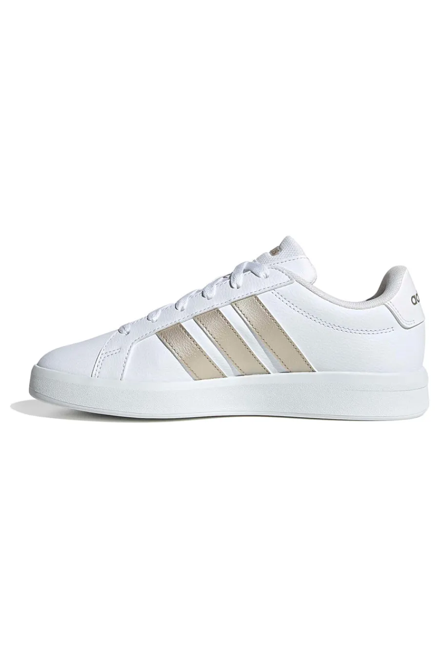 Sneakers bianche con strisce dorate in pelle sintetica riciclata Grand Court Base 3.0-ADIDAS Discount