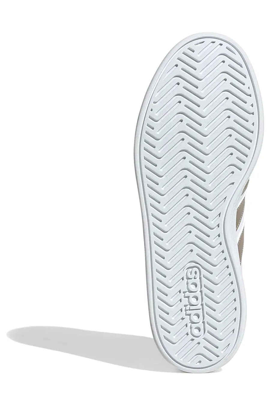 Sneakers bianche con strisce dorate in pelle sintetica riciclata Grand Court Base 3.0-ADIDAS Discount