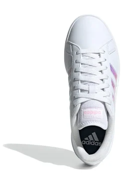 Sneakers bianche con strisce iridescenti in materie sintetiche Grand Court Base 2.0-ADIDAS Outlet