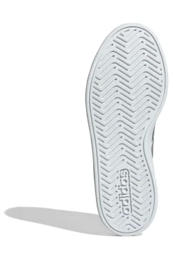 Sneakers bianche con strisce argento in pelle sintetica Grand Court 3 J-ADIDAS