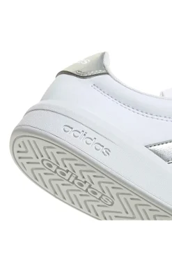 Sneakers bianche con strisce argento in pelle sintetica Grand Court 3 J-ADIDAS