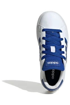 Sneakers bianche con strisce blu in materie sintetiche Grand Court 2.0 K-ADIDAS Sale