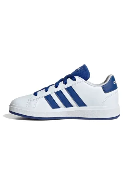 Sneakers bianche con strisce blu in materie sintetiche Grand Court 2.0 K-ADIDAS Sale
