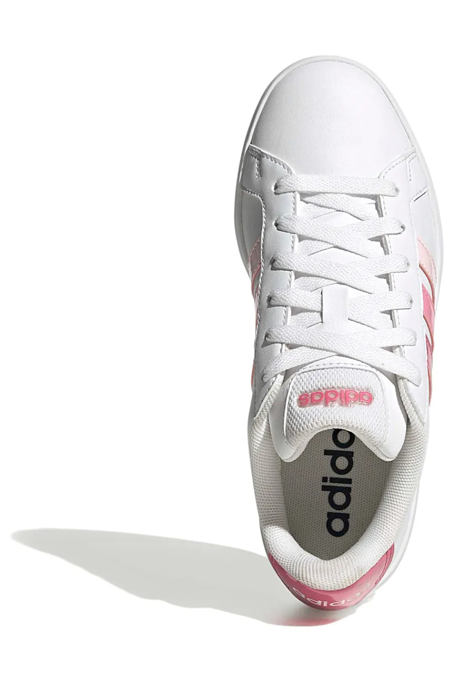 Sneakers bianche con strisce rosa sfumate in materiale sintetico Grand Court 3.0 J-ADIDAS Sale