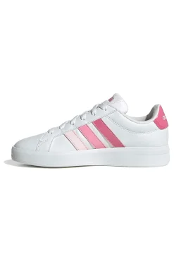 Sneakers bianche con strisce rosa sfumate in materiale sintetico Grand Court 3.0 J-ADIDAS Sale