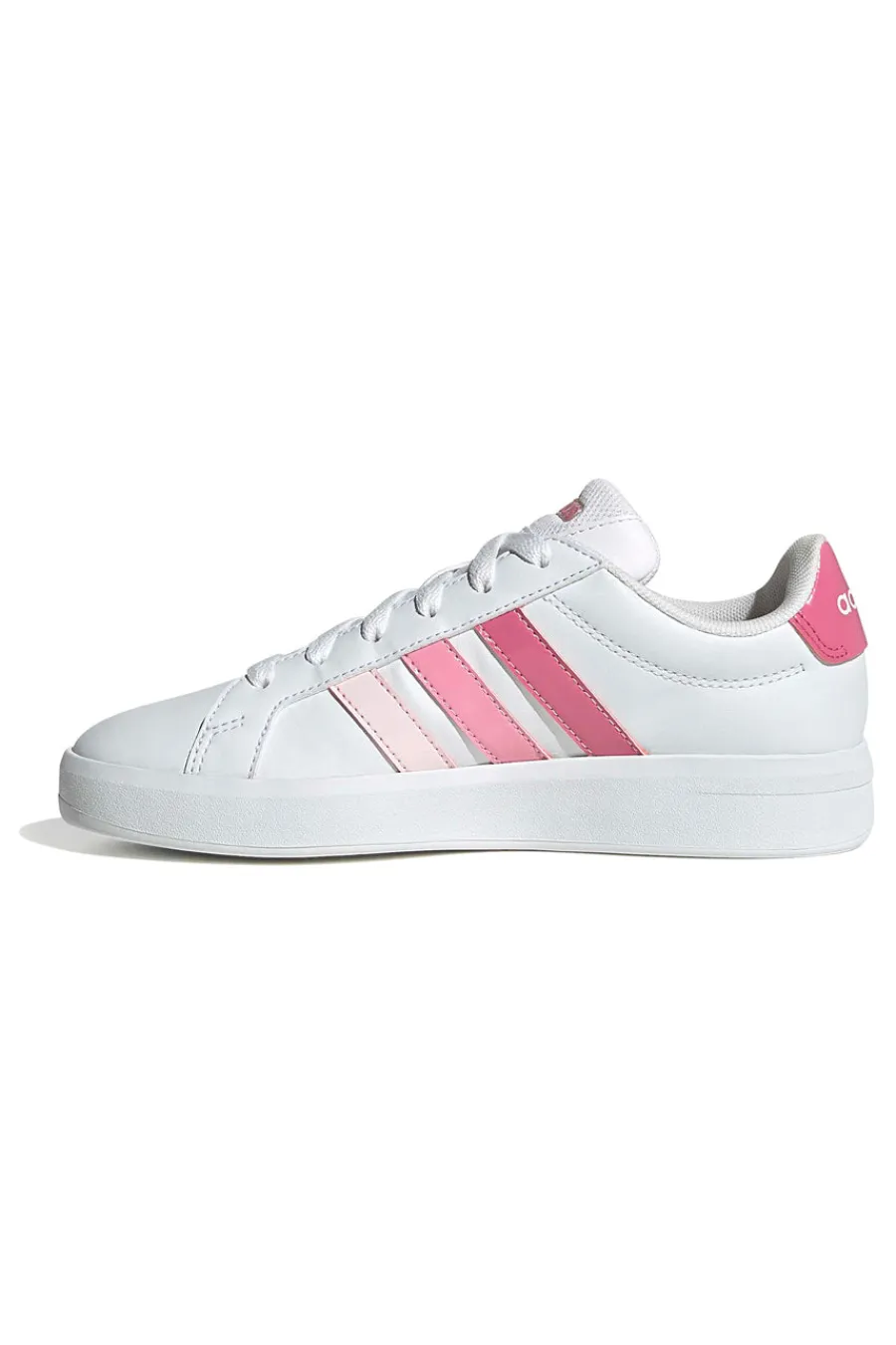 Sneakers bianche con strisce rosa sfumate in materiale sintetico Grand Court 3.0 J-ADIDAS Sale