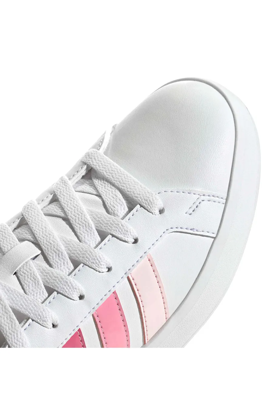 Sneakers bianche con strisce rosa sfumate in materiale sintetico Grand Court 3.0 J-ADIDAS Sale