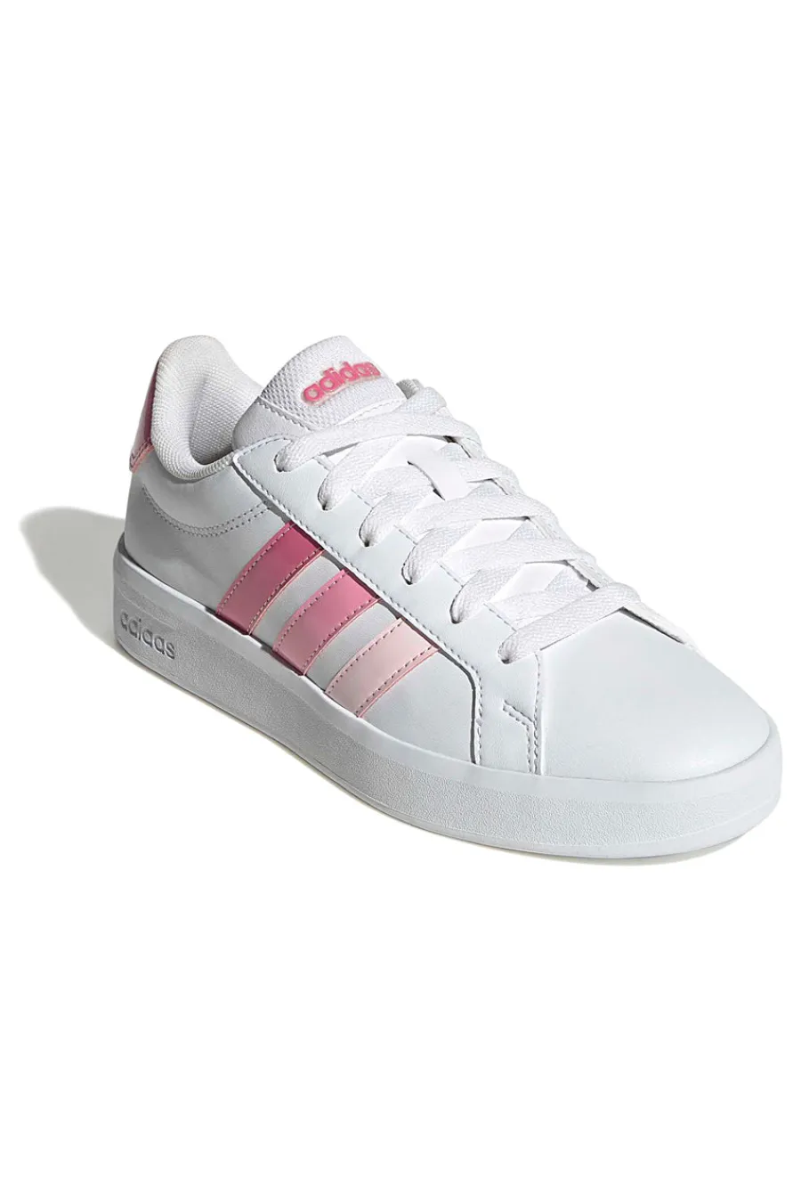 Sneakers bianche con strisce rosa sfumate in materiale sintetico Grand Court 3.0 J-ADIDAS Sale