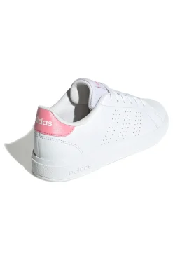 Sneakers bianche con tallone rosa e strisce traforate Advantage Base 2.0 J-ADIDAS Sale