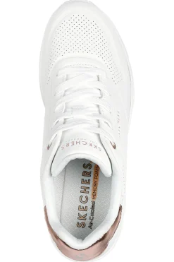 Sneakers bianche con zeppa e dettagli oro Uno Wedge Hi Steps-SKECHERS Best