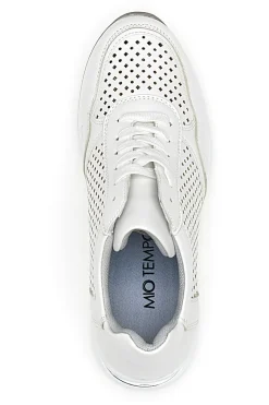 Sneakers bianche con zeppa traforate 137-MIO TEMPO Online