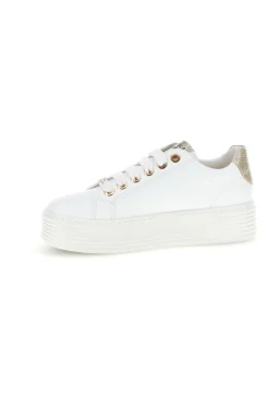Sneakers bianche con zip laterale platform Burani 52031C755-MARIELLA BURANI Clearance