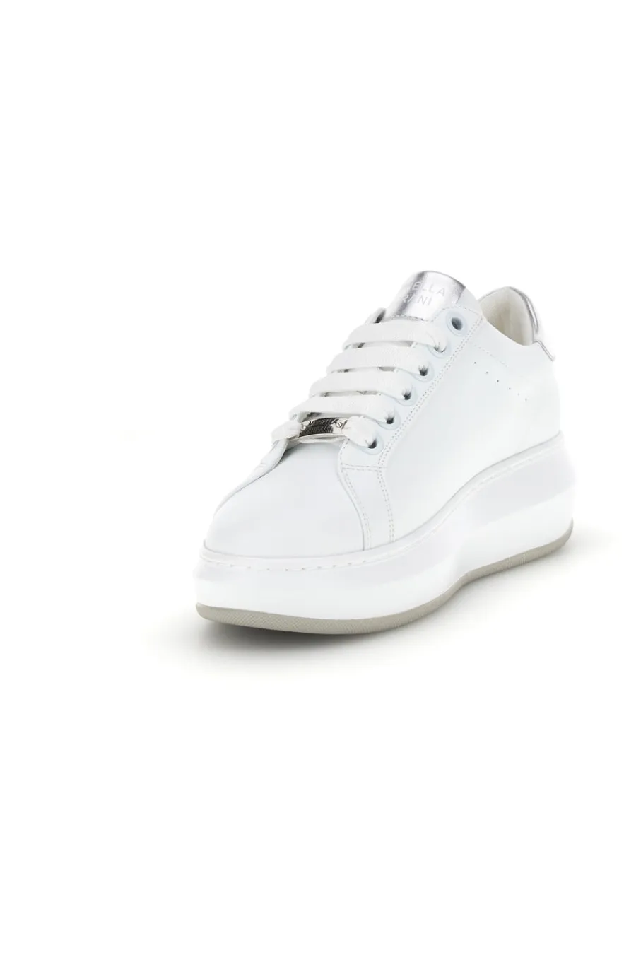 Sneakers bianche con zip laterale platform Burani 52031C1396-MARIELLA BURANI Clearance