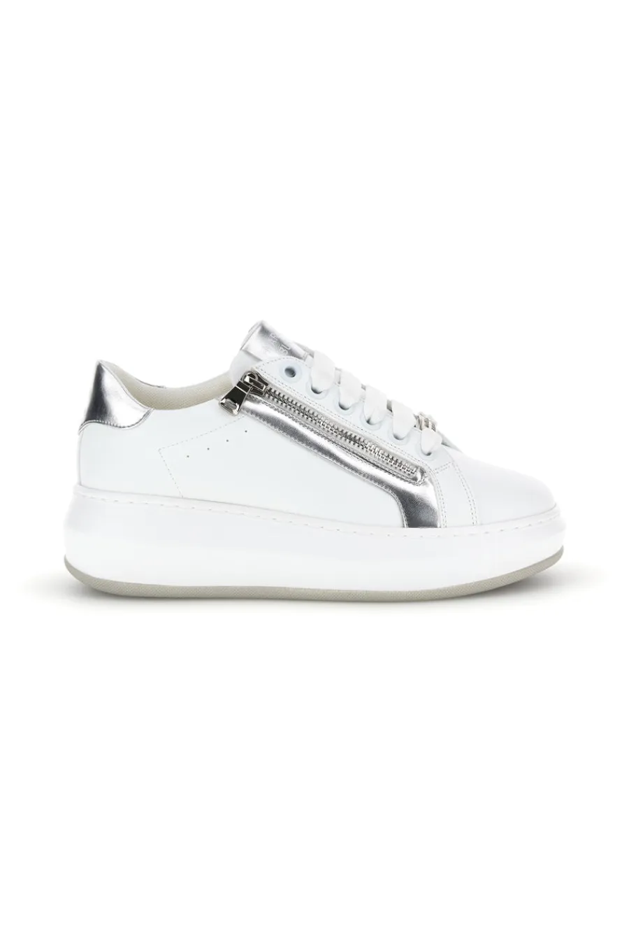 Sneakers bianche con zip laterale platform Burani 52031C1396-MARIELLA BURANI Clearance