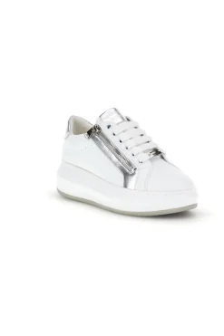 Sneakers bianche con zip laterale platform Burani 52031C1396-MARIELLA BURANI Clearance