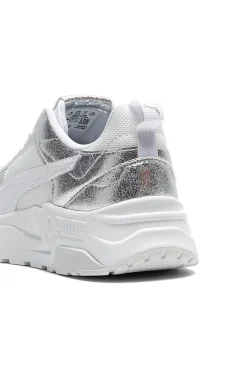 Sneakers bianche e argento in mesh Trinity 2 Lt Metallic Whisper-PUMA Discount