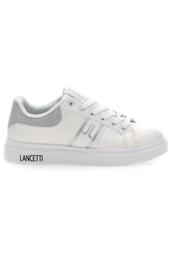 Sneakers Bianche e Argento 27-LANCETTI Discount