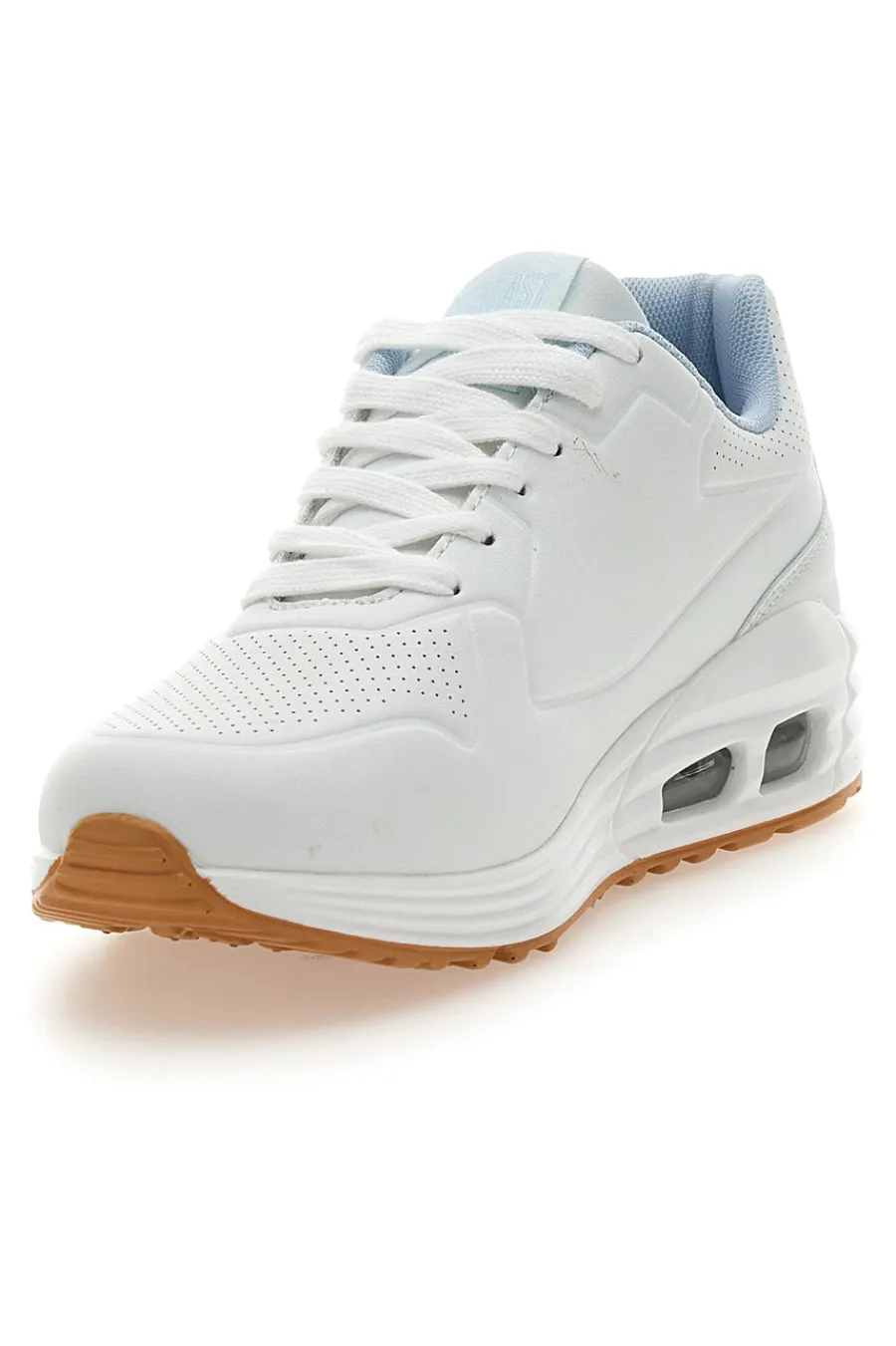 Sneakers Bianche e Azzurre Con Bolla ad Aria Ev822-EVERLAST Hot