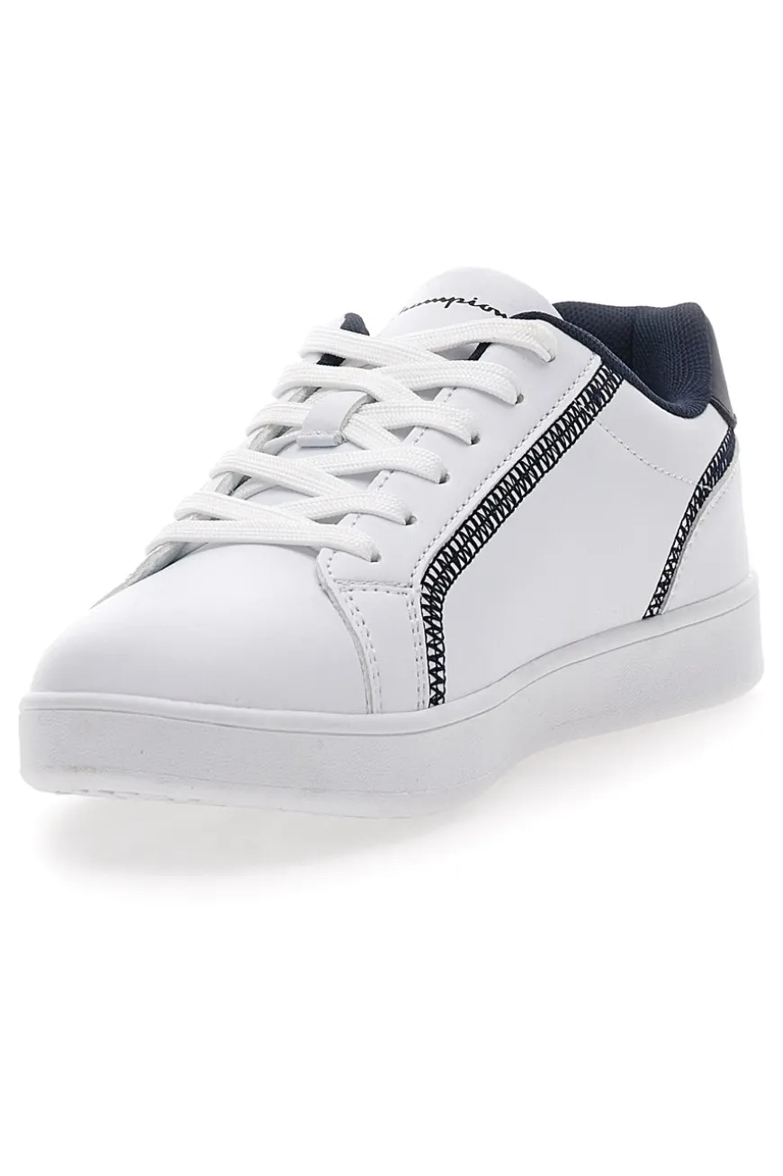 Sneakers Bianche e Blu Con Cuciture a Vista Champion Alex B